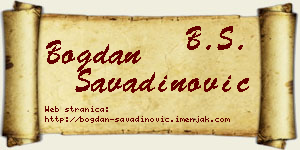 Bogdan Savadinović vizit kartica
